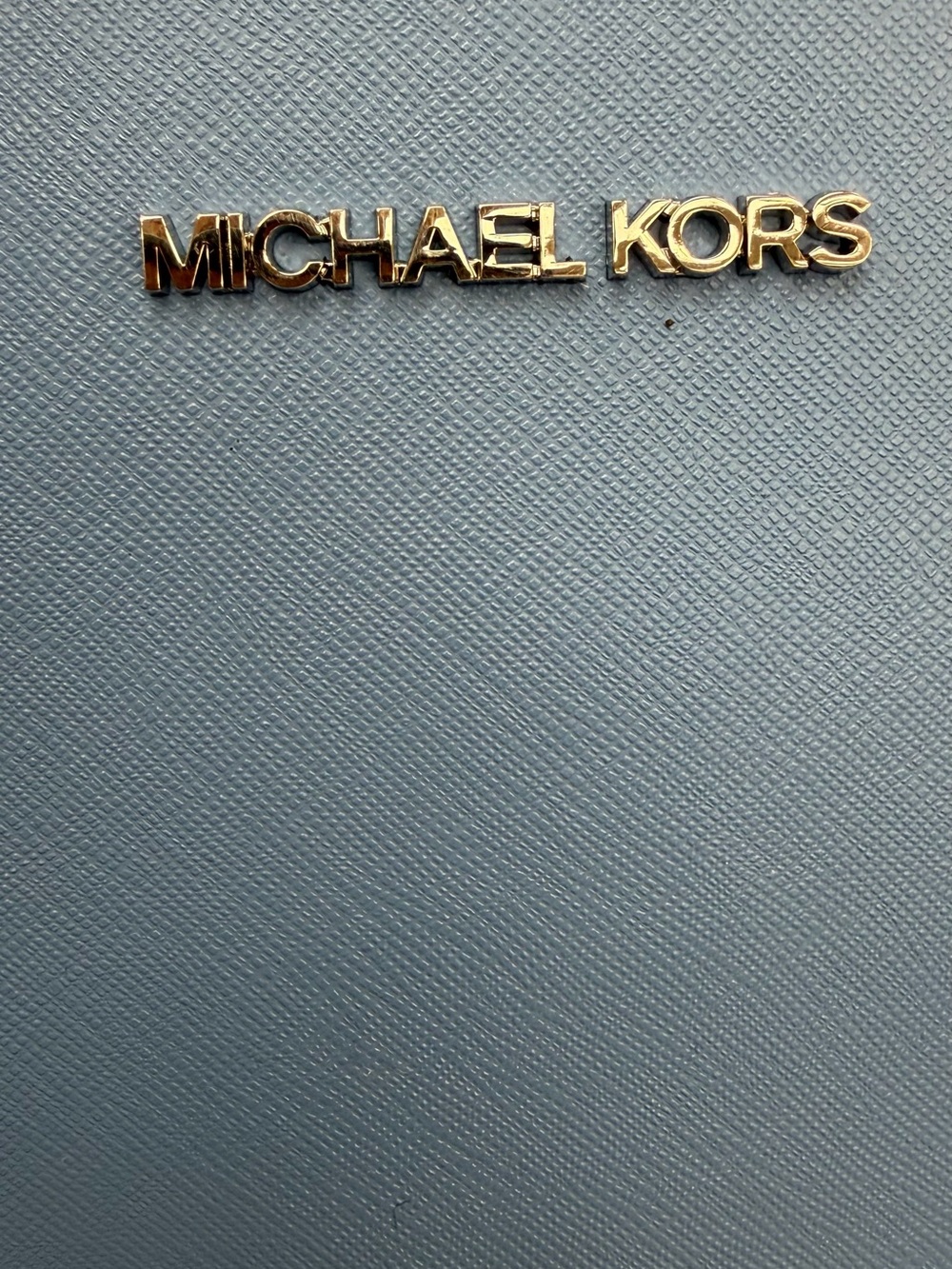 Michael Kors Blue Saffiano Shoulder Bag - Picture 3 of 8